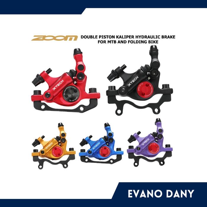 Kaliper Rem Hidrolik ZOOM Xtech HB100 Untuk Sepeda MTB Roadbike dan Folding Bike Original
