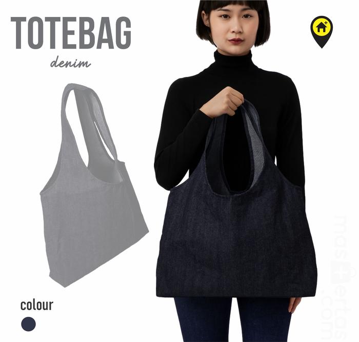 Totebag Denim Tas Denim Totebag Jeans Pria Wanita