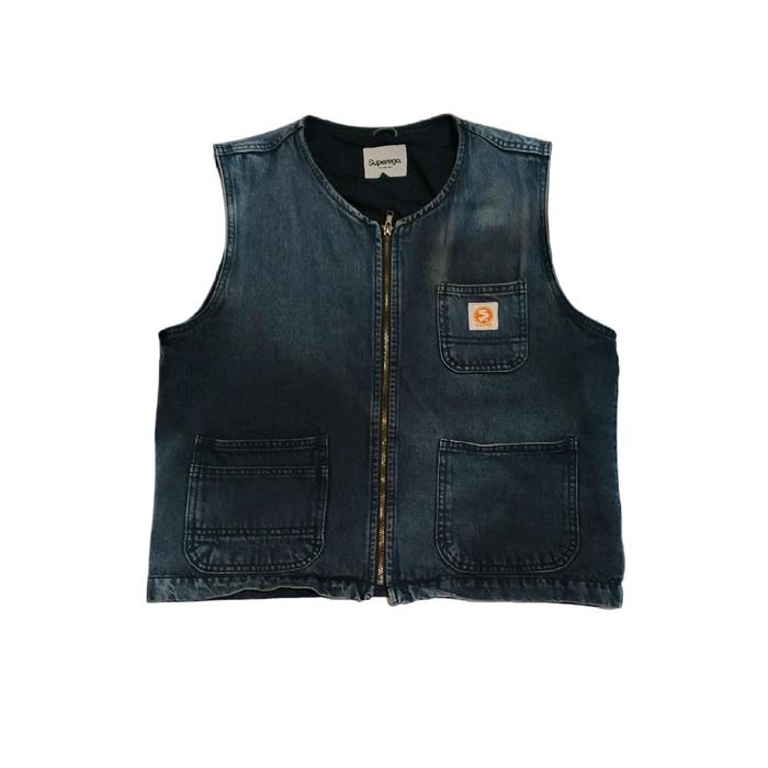 Rompi Vest Superego Denim Casual Syyle Pria Wanita Unisex Second