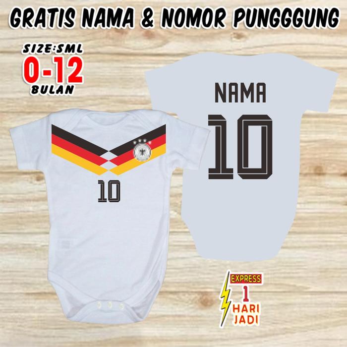 jumper baju bayi bola klub negara kaos set jamper romper pakaian kado laki laki perempuan newborn 0