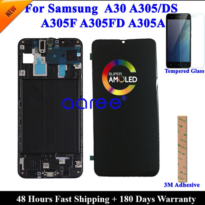 Super AMOMLED LCD  For Samsung A30 LCD A305 lcd display For Samsung