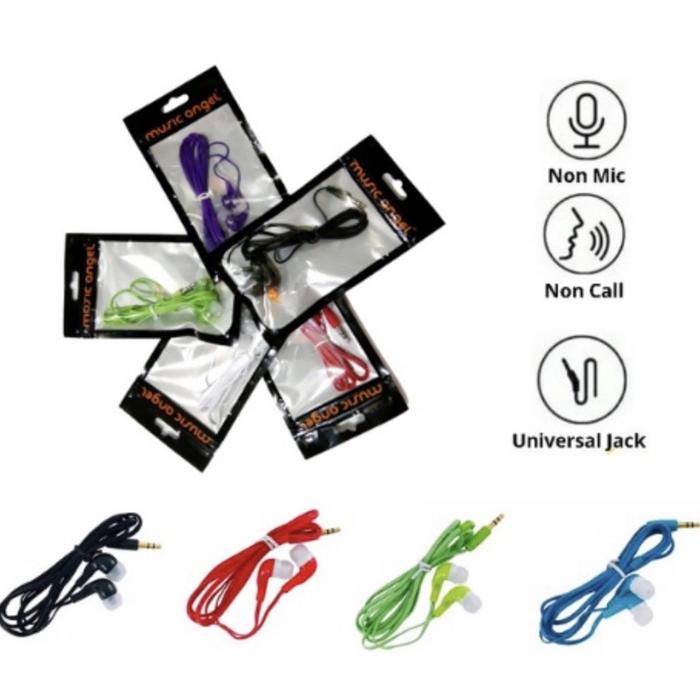 Headset Music angel Biasa Hf Musiangel Handsfree Music Kabel Non mic Plastik murah