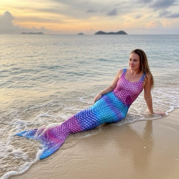 GRATIS ONGKIR Kostum Mermaid Dewasa.super jumbo ORIGINAL Motif renbauw yang Best Seller Fashion deng