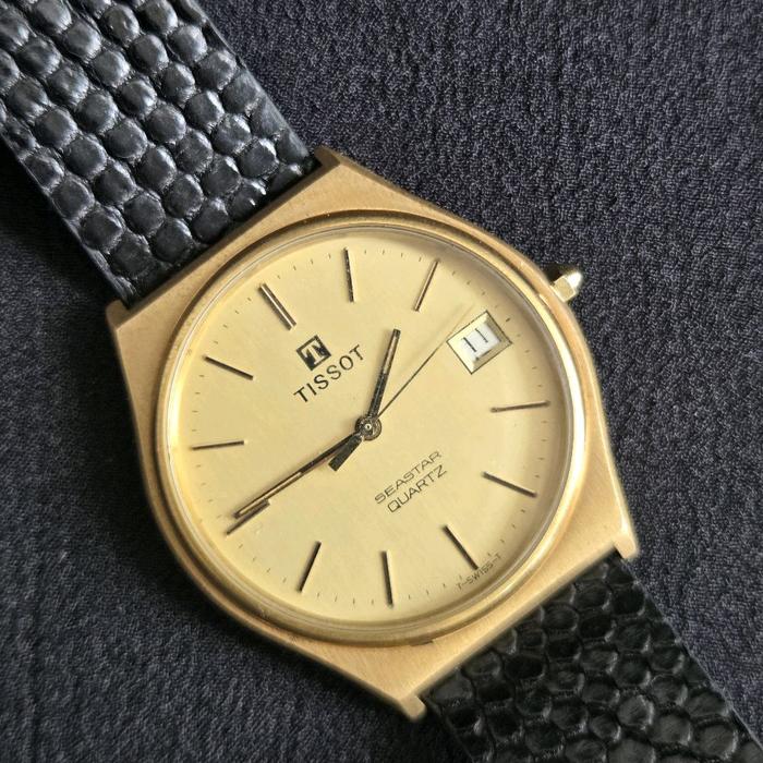 Jam Tissot Seastar Classic Quartz Vintage 1970 Gold