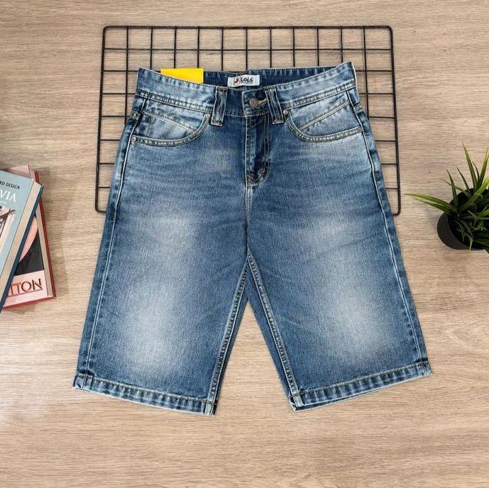 CDP240E Celana pendek jeans denim pria LOIS original murah terbaru. 3second emba cardinal