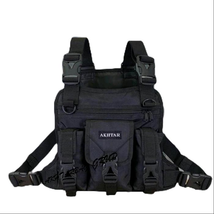 Tas Dada Rompi Tactical Army Hitam Police Original Pria Wanita Terbaru selempang sling cowok brimob