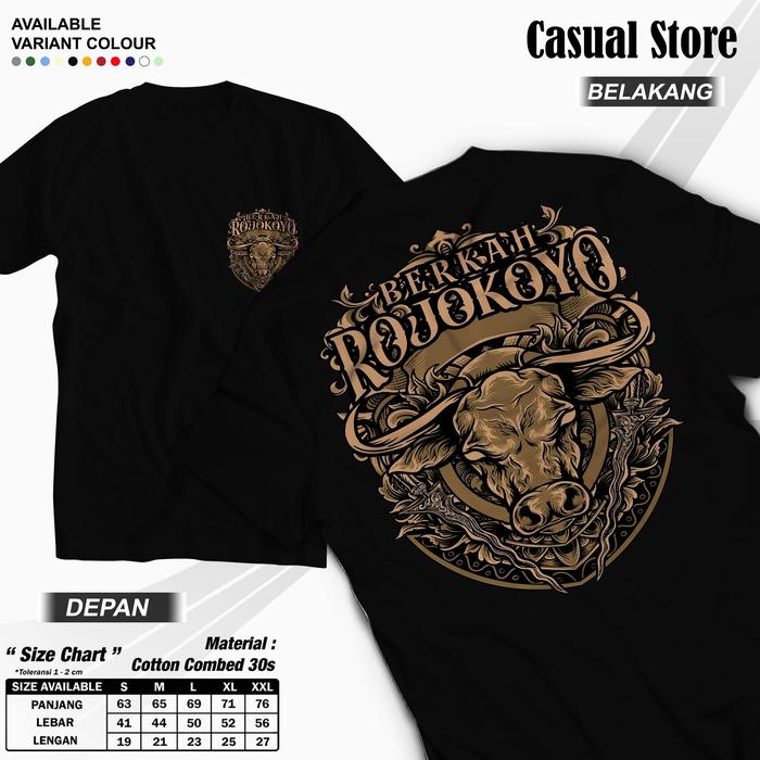 KAOS BERKAH ROJO KOYO SAPI NEW LOGO EMAS // PETERNAK SAPI