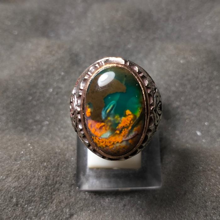 Cincin Batu Akik Pancawarna Garut Kirpay (KiaraPayung) BGT094 - Rings
