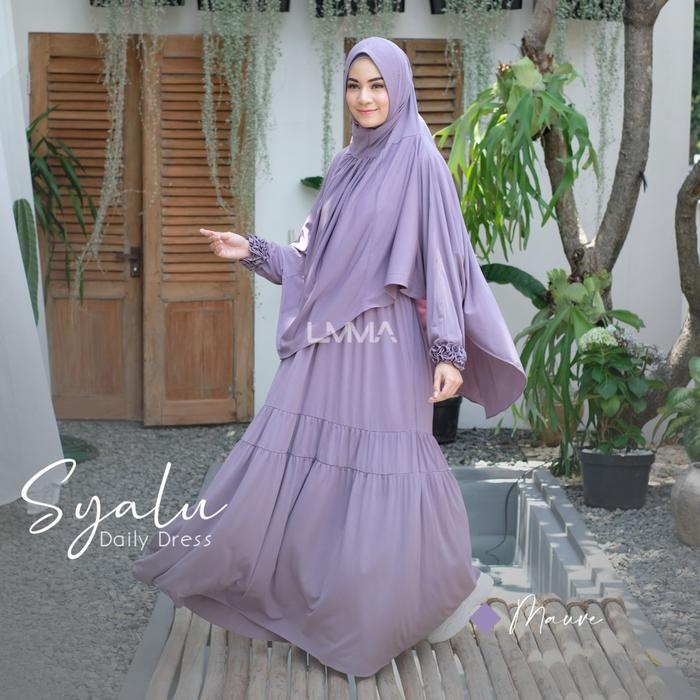 Syalu dress Mom  & Kids by umma syari gamis couple gamis kids gamis dewasa bahan Jersey