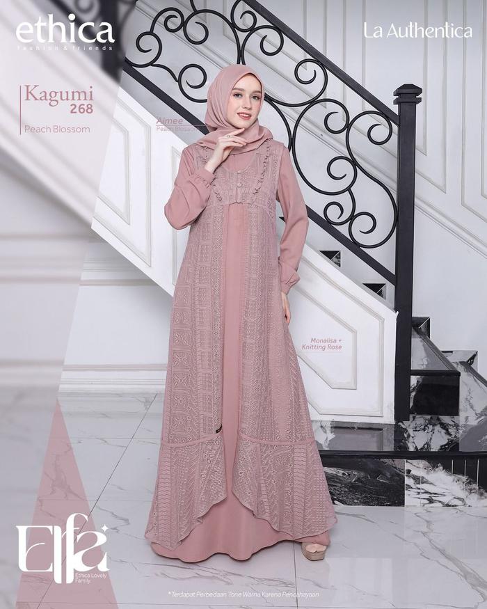 KAGUMI 268 PEACH BLOSSOM BY ETHICA - GAMIS IBU - GAMIS ETHICA