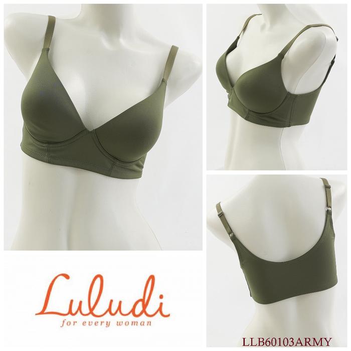 New Bra Wanita LULUDI BY WACOAL tanpa kawat busa tipis full cup / Pakaian Dalam Underwear LLB60103