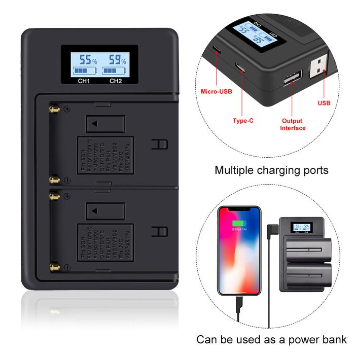 NP-F960 970 NP F970 NPF970 LCD digital battery charger for SONY F930