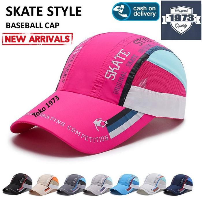Baseball cap : SKATE STYLE - Topi baseball topi pria topi wanita quick dry