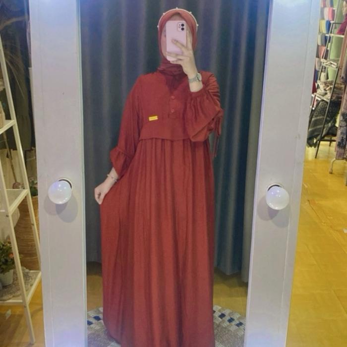 Yumna Dress/Gamis yumna/Dressterbaru/bahanpololinen