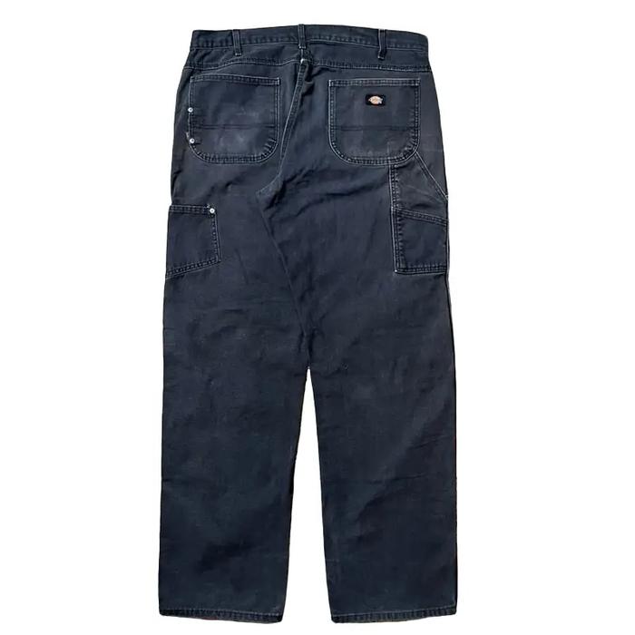 DICKIES DU336RBK RELAXED FIT DUCK CANVAS CARPENTER PANTS BLACK ORIGINAL