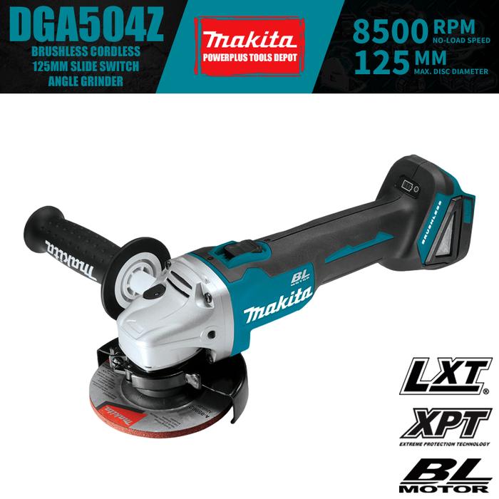 Makita DGA504Z Brushless Cordless 125MM Slide Switch Angle Grinder 18V LXT Power Tools 8500RPM
