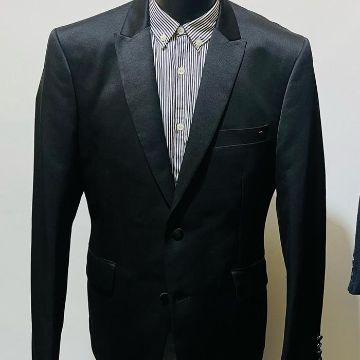 Van hausen blazer hitam jas casual L