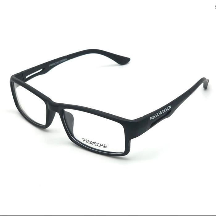 Frame Porsche Design 837 Kacamata Plus Baca Pria Lensa Anti Radiasi - Hitam Merah, +1.00