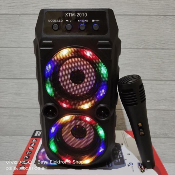 COD SPEAKER KARAOKE SALON AKTIF SX-2010 ATAU SQRS - 2009 SUPER BASS BONUS MIC SPEAKER BLUETOOTH KARA