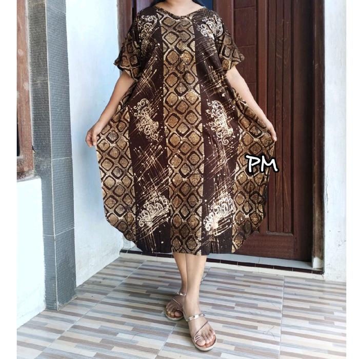 Daster Lowo Cap motif madongan Wanita Midi Rayon