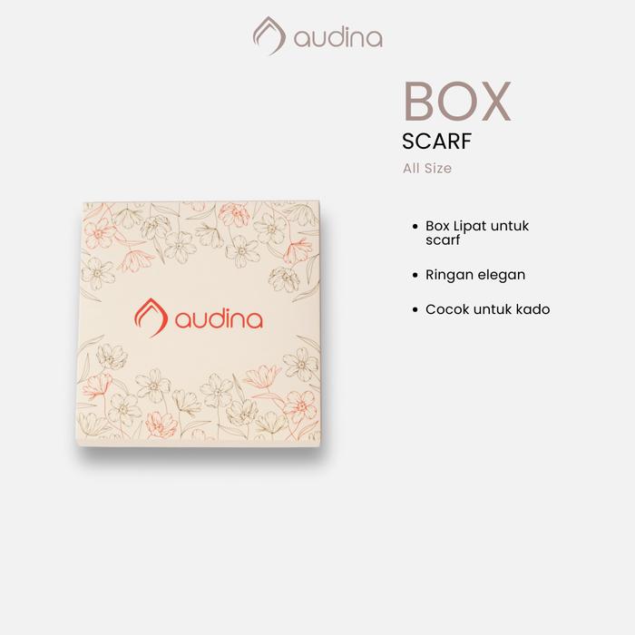 [BOX SAJA] AUDINA - Box Scraf Segi Empat Box Hampers Lipat Motif Bunga