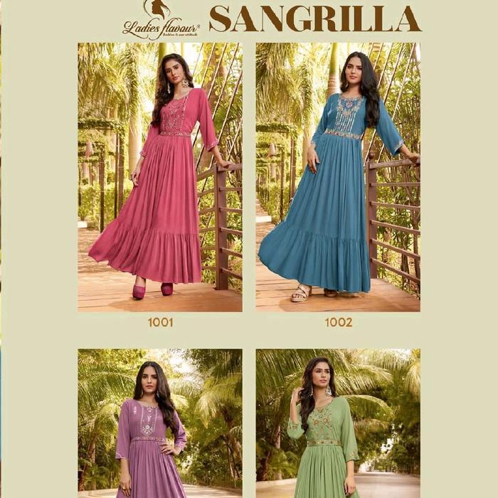 LADIES FLAVOUR SANGRILLA HEAVY RAYON GOWN