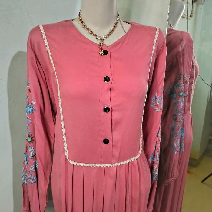 gamis zenobia gamis bordir//gamis renda//gamis bordir//gamis rayon