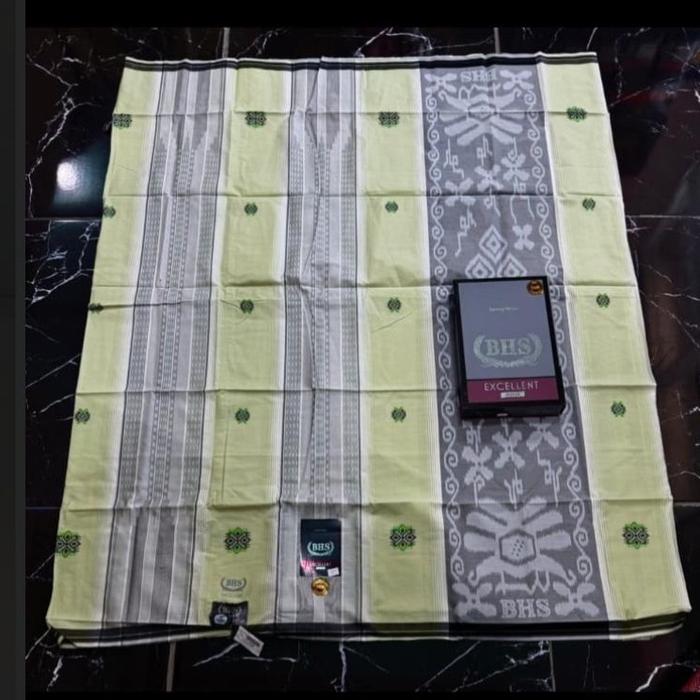 BHS Sarung Excellent Grade Silver Tipe SGK Warna Putih Agak Ke Ijo Ijoan Kualitas Terbaik