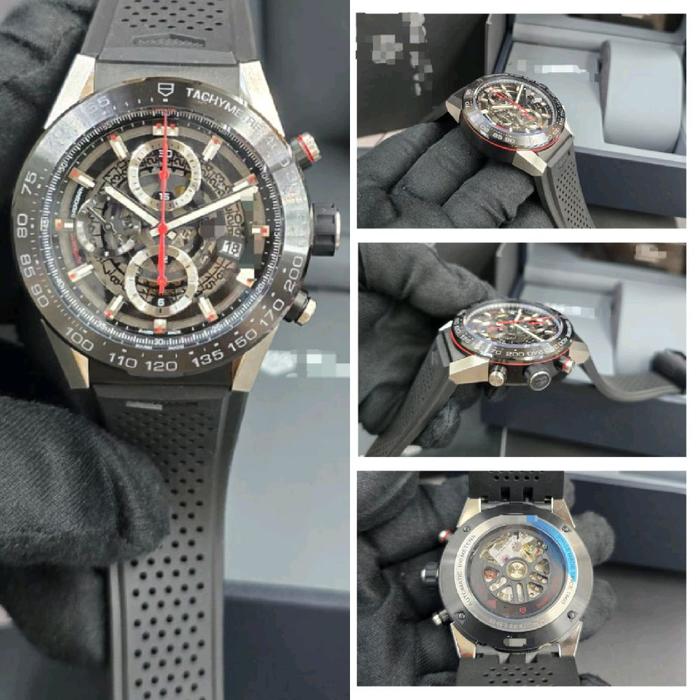Dr.Jam IICARRERA HEUER01 PVD BLACK RUBBER XF 45MM TOP TIER 5