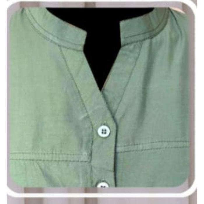 Tunik Polos viscose jumbo biru elektrik