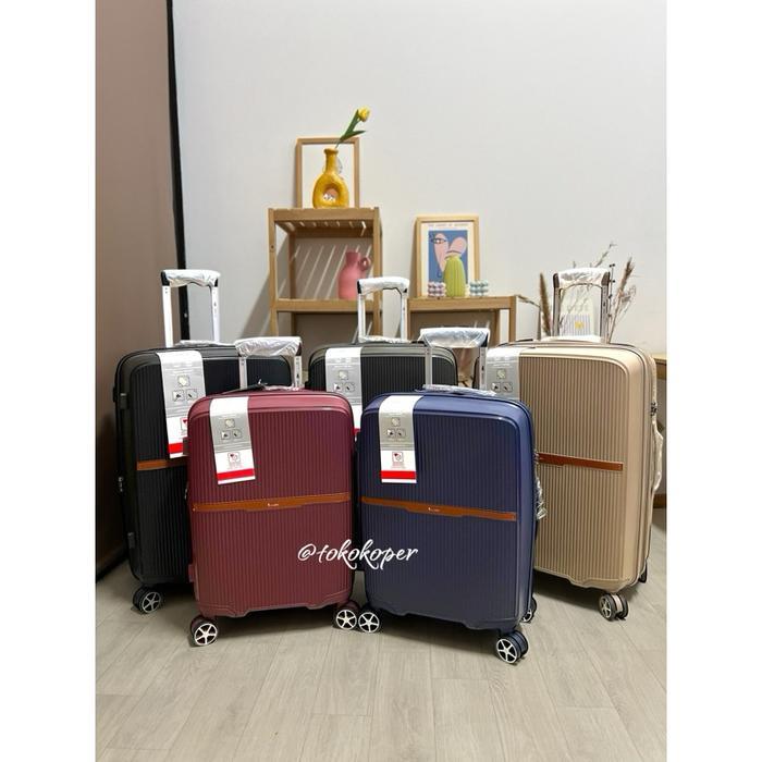 KOPER POLO CLASSIC 98026 KOPER 20 24 INCH KOPER KABIN BAGASI BAHAN PP TSA LOCK ANTI THEFT ZIPPER