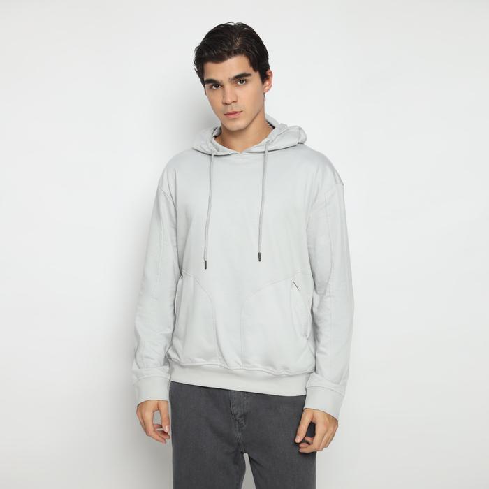 Larusso - Bruno Oversized Basic Hoodie - Lht Grey