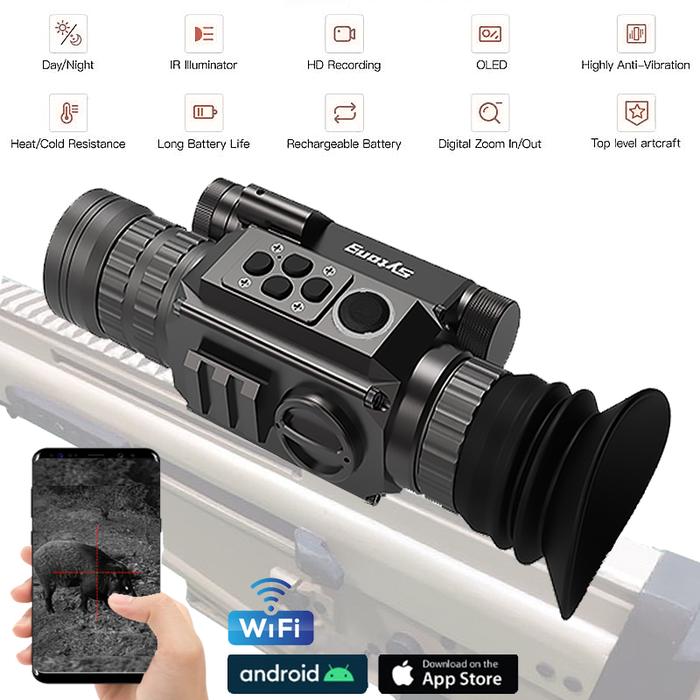 Sytong HT-60 3X/6.5X Digital Night Vision Scope WIFI Transmission