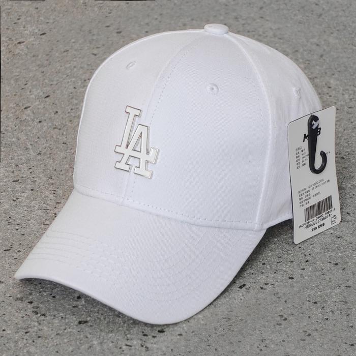 Topi LA MLB Baseball Pria Logo Metal Plat Besi Mirror ORIGINAL FULL TAG
