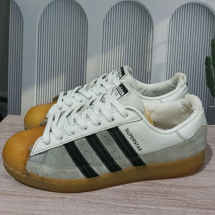Adidas Superstar Size 41 White Light Charcoal Second Original