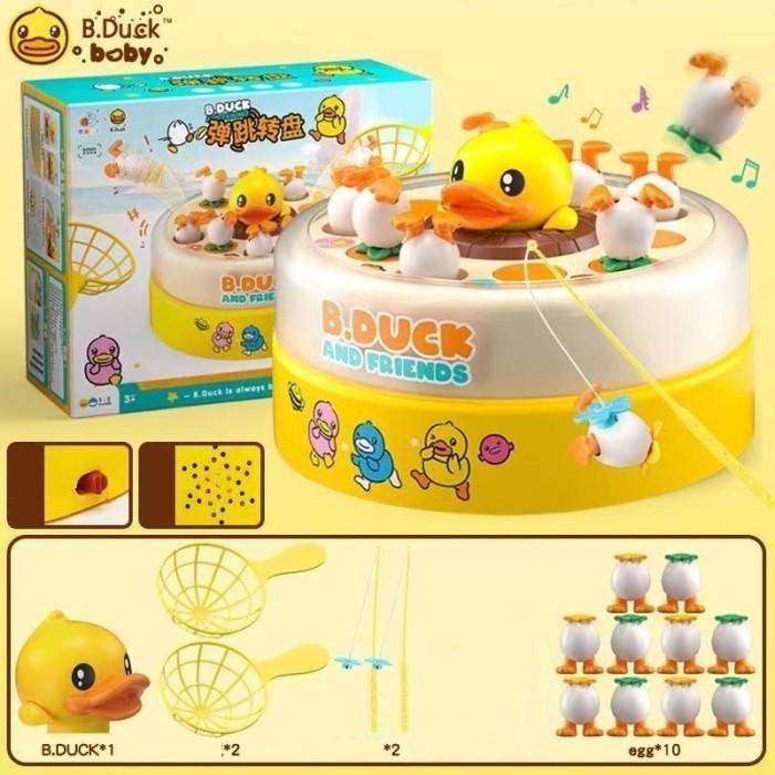 BabyToys Mainan Tangkap Bebek Loncat dan Pancingan Anak 2 in 1 Edukasi Pancing Bebek Mancing Ikan