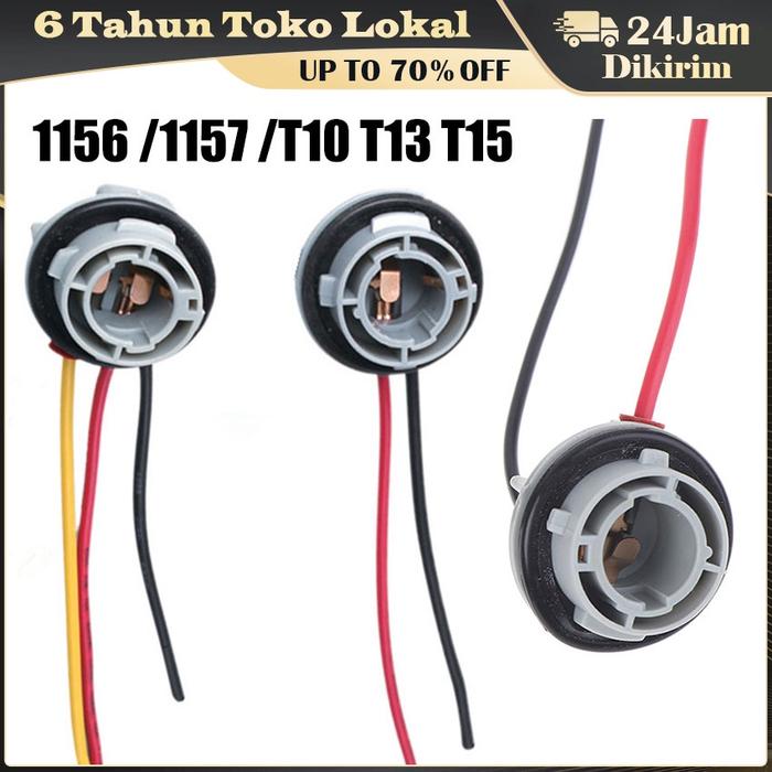 Kualitas Tinggi Soket Tempat Lampu / Adapter Socket Lampu Bohlam T10 T13 T13 1156 1157 Ba15S Bay15D 