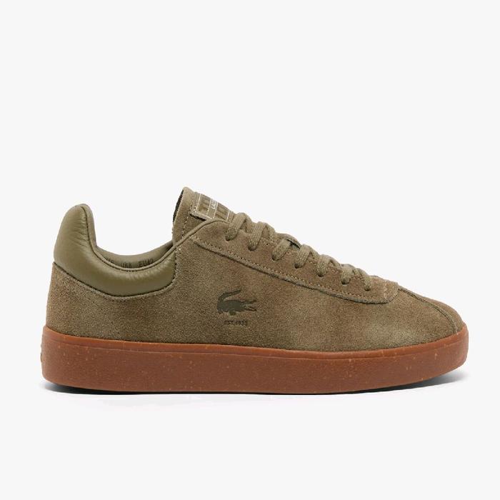 LACOSTE Men's Shoes Baseshot Suede Sepatu Sneakers Casual Pria Original - Green • KG9