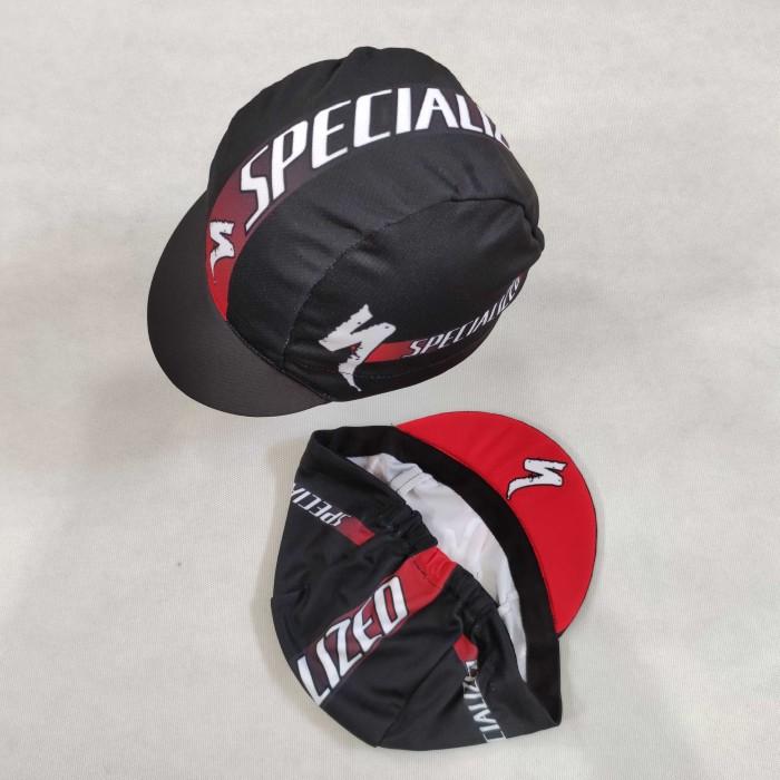 Cycling Cap Topi Sepeda Specialized Hitam Merah