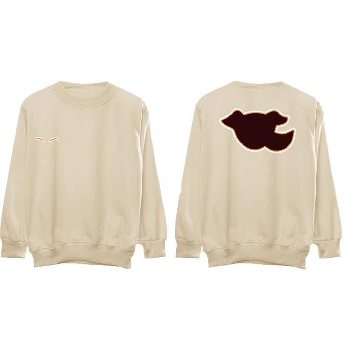 FW SWEATER BASIC KPOP SKZ KONSER JEONGIN SABLON ALIS AWAN COKLAT