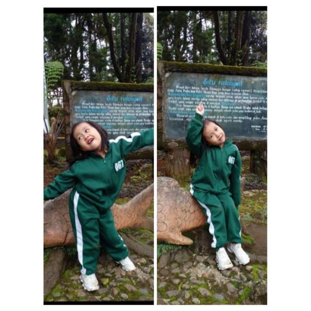 SETELAN JAKET SQUID GAME anak 2 sampai 12 thn