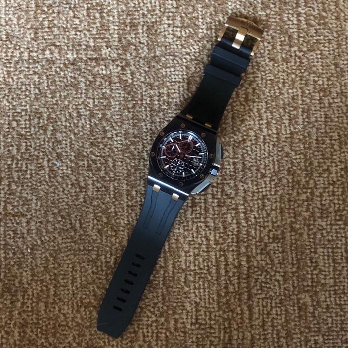SECOND VERY RARE AP ROO 44MM Chronograph Novelty “GIMS” (Created for Gims,a French Rapper) Black Cer
