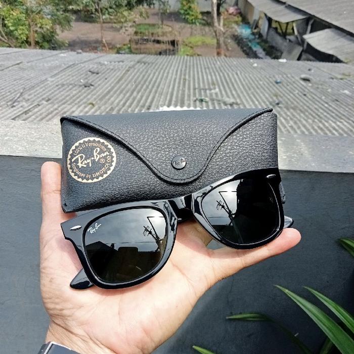 RAYBAN WAYFARER CELASSIC RB 2140 BLACK GELOSY SIZE 50 Eyewear Sunglasses