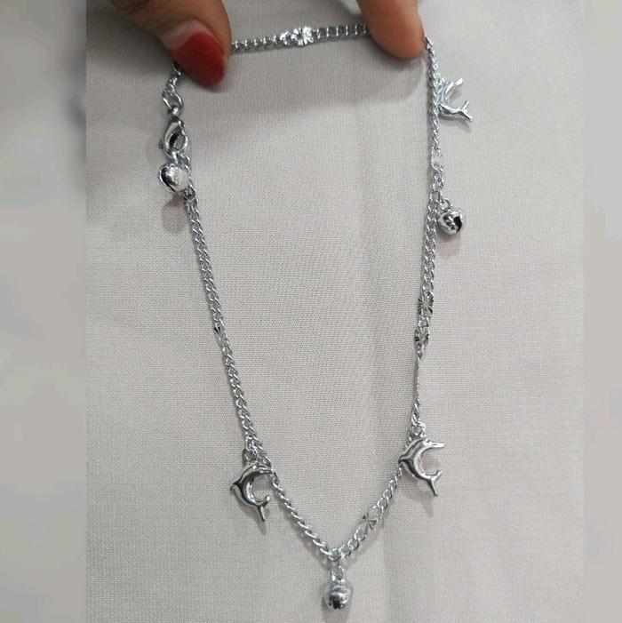 gelang kaki titanium putih