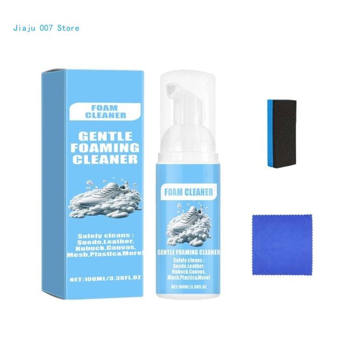 White Shoe Cleaner (100ml) Stain Removers Foam Removes Dirt Mild C9GA