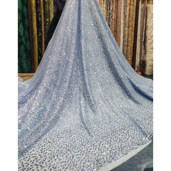 Kain Tile Premium Tulle Payet Sequin Michele. Brukat Brokat Premium