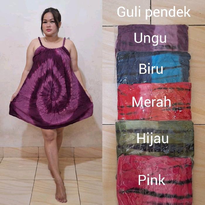 guli pendek Dress  Wanita Santai