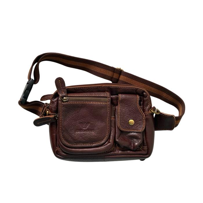 Giorgio Armani Vintage Leather Belt Bag Tas  Pinggang Kulit Wanita Cewek