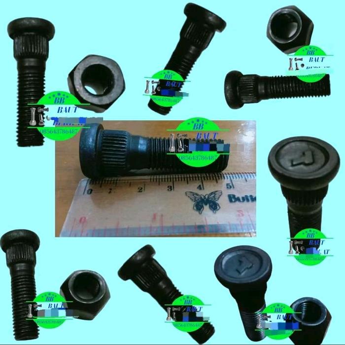 ( 2Biji ) Baut mur roda kijang avanza xenia innova ayla agya kapsul baut roda kijang pendek baja 5 c
