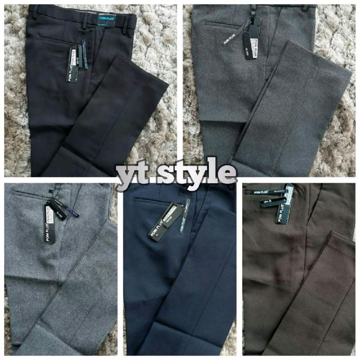 original produk poin plus | celana bahan semiwool poin plus | celana bahan slimfit pria poin plus | 